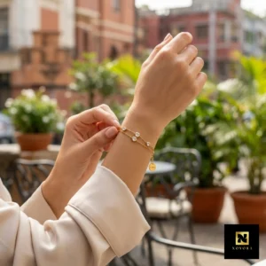 Ivanda 14K Gold Plated Double-Layer Bracelet