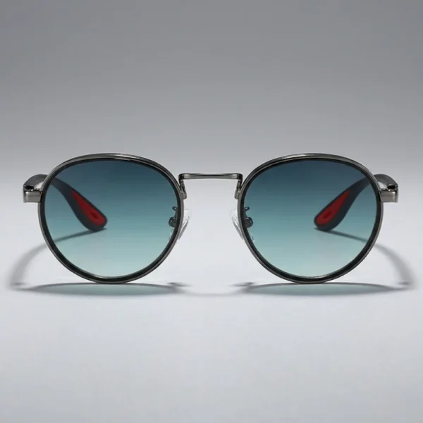 Retro Round UV400 Anti-Blue Light Shades green lens