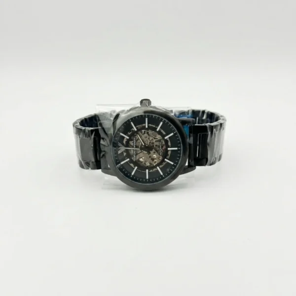 Modern Automatic Skeleton Dial Watch BLACK