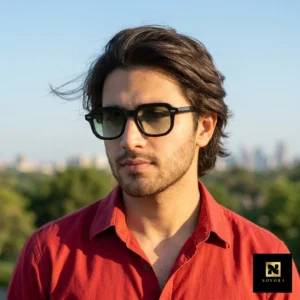 Polygonal Green lens UV400 Sunglasses