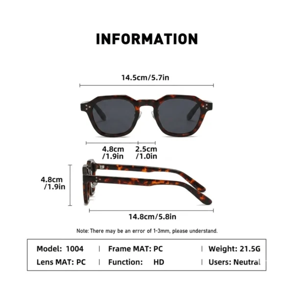 Korean Niche Polarized Sunglasses Demi Black