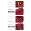 Korean Style Slim PU Leather Long Wallet Red