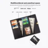 Korean Style Slim PU Leather Long Wallet Black