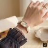 Retro Rectangle Niche Quartz Leather Watch White