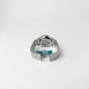 Modern Automatic Skeleton Dial Watch SILVER IN WHITE