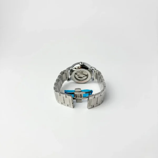 Modern Automatic Skeleton Dial Watch SILVER IN WHITE
