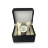 Modern Automatic Skeleton Dial Watch SILVER IN WHITE