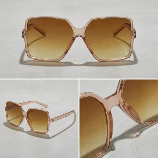 Imported Woman Oversized Square UV400 Sunglasses Pink