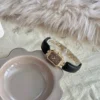 Retro Rectangle Niche Quartz Leather Watch Black