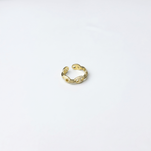 Gold Stainless Steel Mariner Link Adjustable Ring