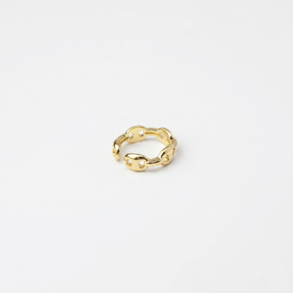 Gold Stainless Steel Mariner Link Adjustable Ring