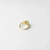 Radiant Sunburst Pear Ring Silver Gold