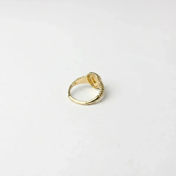 Radiant Sunburst Pear Ring Silver Gold