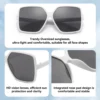 Imported Woman Oversized Square UV400 Sunglasses White