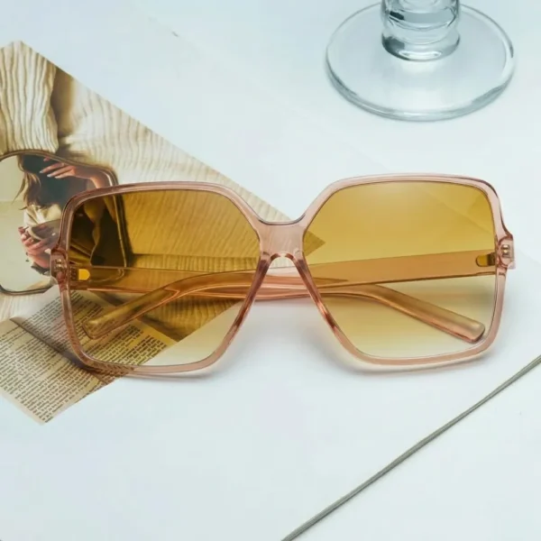 Imported Woman Oversized Square UV400 Sunglasses Pink