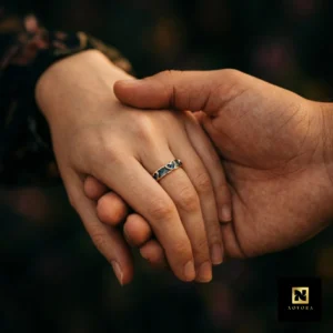 Gold Stainless Steel Adjustable Heart Enamel Ring