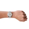 Modern Automatic Skeleton Dial Watch SILVER IN WHITE