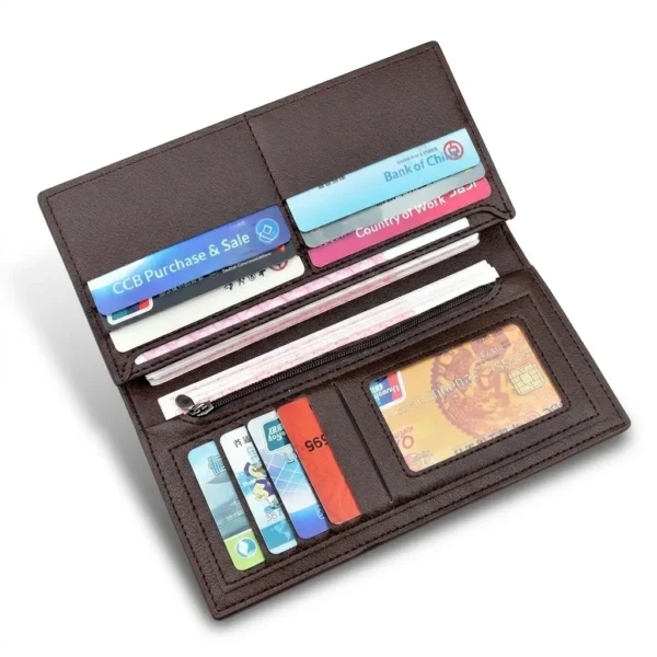Vintage Woven Pattern Long PU Wallet