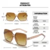 Imported Woman Oversized Square UV400 Sunglasses Pink