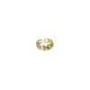 Stainless Steel Pave U-Link Adjustable Gold Ring