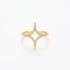 Geometric Star Adjustable Celestial Ring Gold