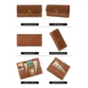 Korean Style Slim PU Leather Long Wallet Brown