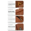 Korean Style Slim PU Leather Long Wallet Brown