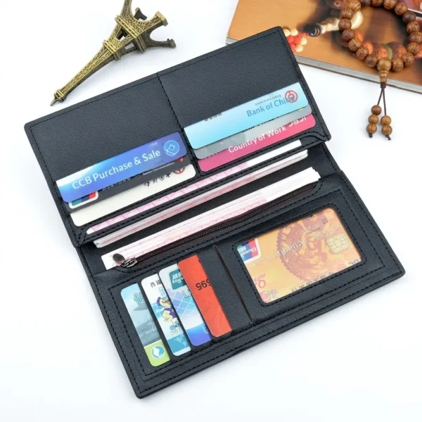 Vintage Woven Pattern Long PU Wallet