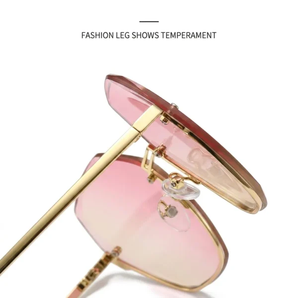 Imported Luxury Women Oversized UV400 Sunglasses Pink