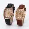 Retro Roman Oval Quartz Women's Watch Black