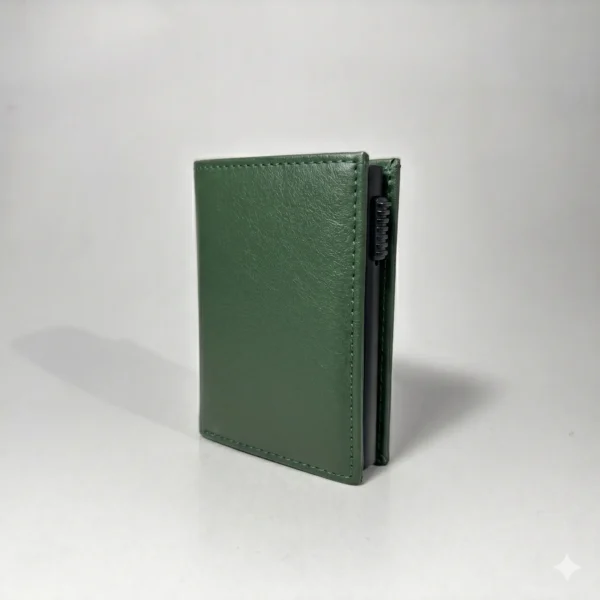 The Meridian Pop-Up Trifold | RFID-Blocking Microfiber Wallet Green
