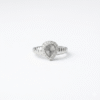 Sunburst Teardrop Halo Statement Ring Silver