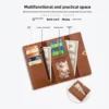 Korean Style Slim PU Leather Long Wallet Brown