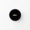 Stainless Steel Pave U-Link Adjustable Gold Ring