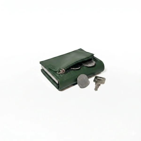 The Meridian Pop-Up Trifold | RFID-Blocking Microfiber Wallet Green