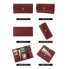 Korean Style Slim PU Leather Long Wallet Red