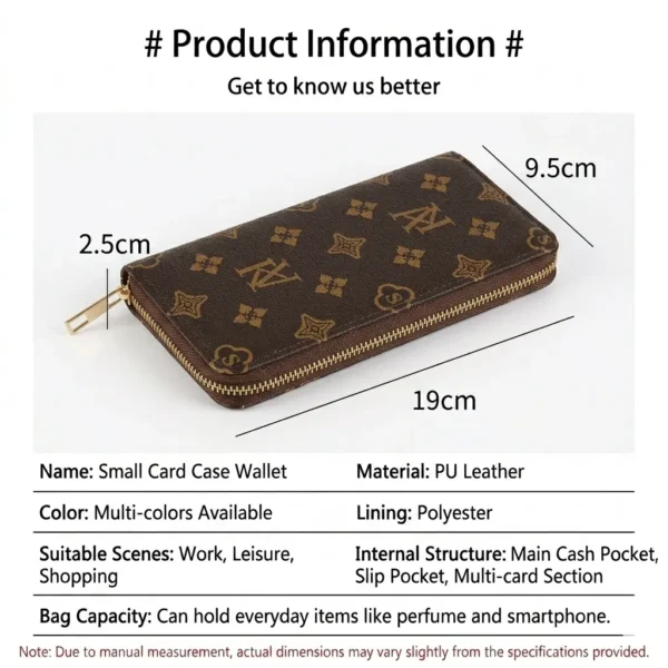 Elegant Pattern Wallet Brown