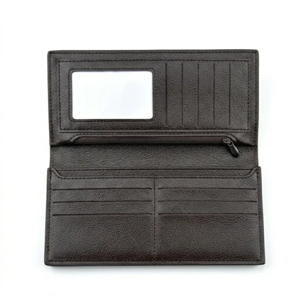 Vintage Woven Pattern Long PU Wallet