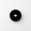 Pearl Clover Halo Gold Double-Band Rings Silver
