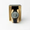 Men's Premium Black Leather Minimalist Quartz Watch