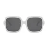 Imported Woman Oversized Square UV400 Sunglasses White
