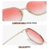 Imported Luxury Women Oversized UV400 Sunglasses Pink