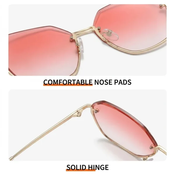 Imported Luxury Women Oversized UV400 Sunglasses Pink