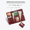Korean Style Slim PU Leather Long Wallet Red