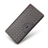 Vintage Woven Pattern Long PU Wallet