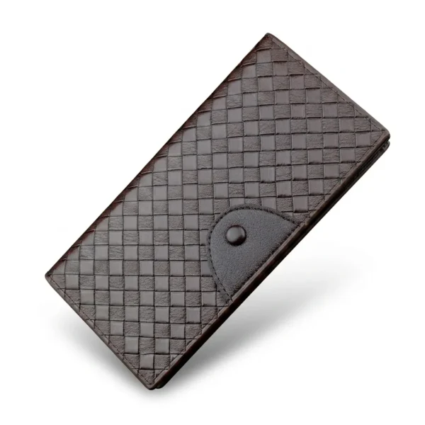 Vintage Woven Pattern Long PU Wallet