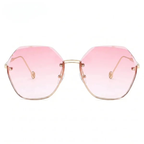 Imported Luxury Women Oversized UV400 Sunglasses Pink