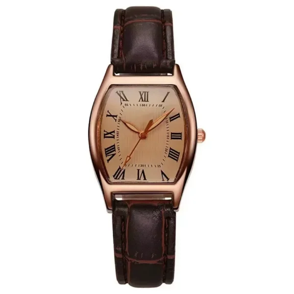 Retro Roman  Quartz Women's Watch Brown