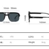 Unisex Trendy UV400 Half Rim Sunglasses Black