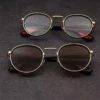 Retro Round UV400 Anti-Blue Light Shades green lens